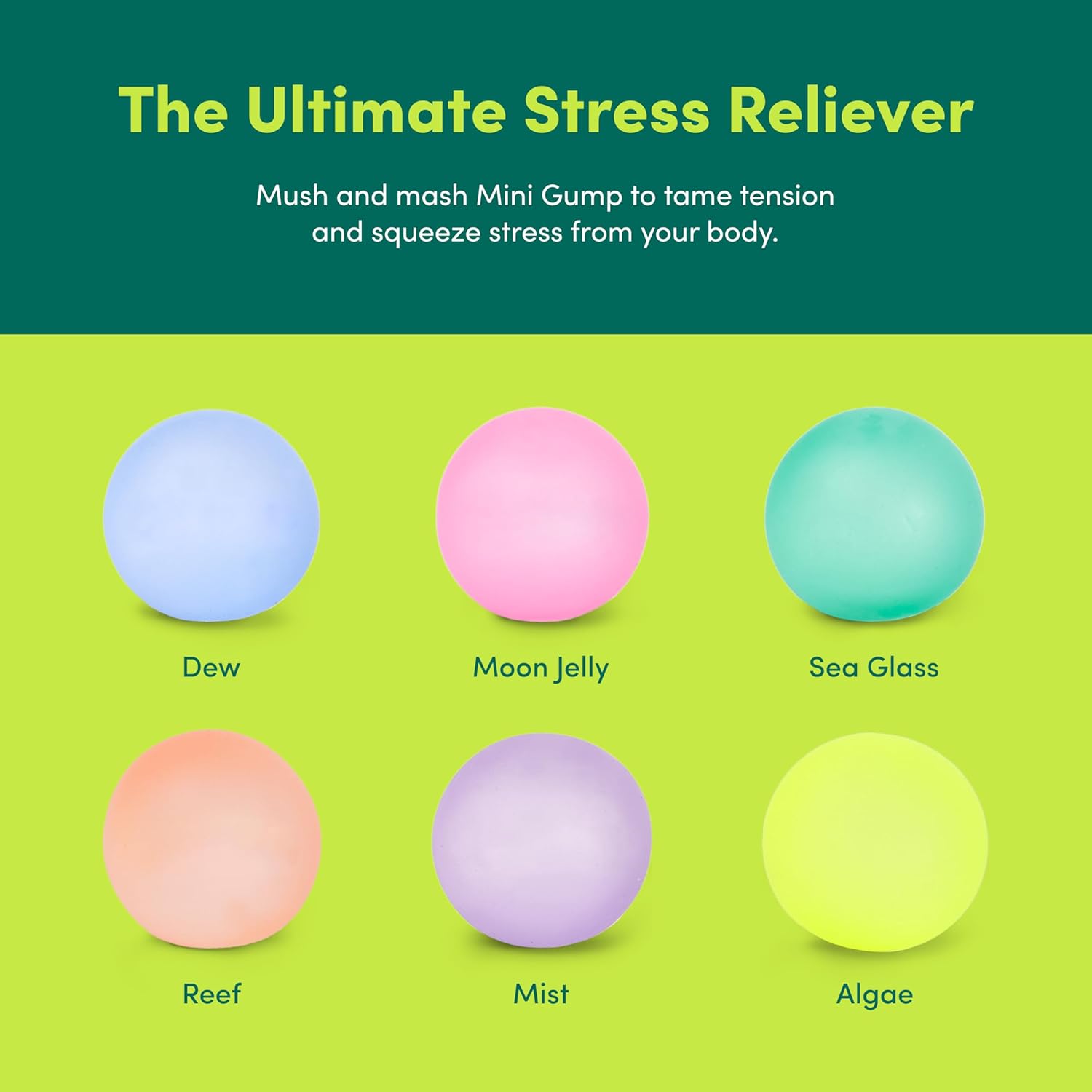 SPEKS Mini 6 Pack Prism Gump - The Memory Gel Stress Ball